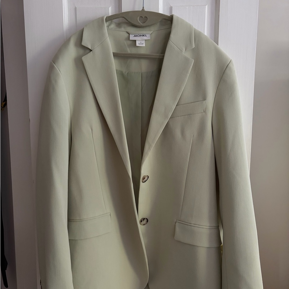 Monki Light Green Oversized Blazer
